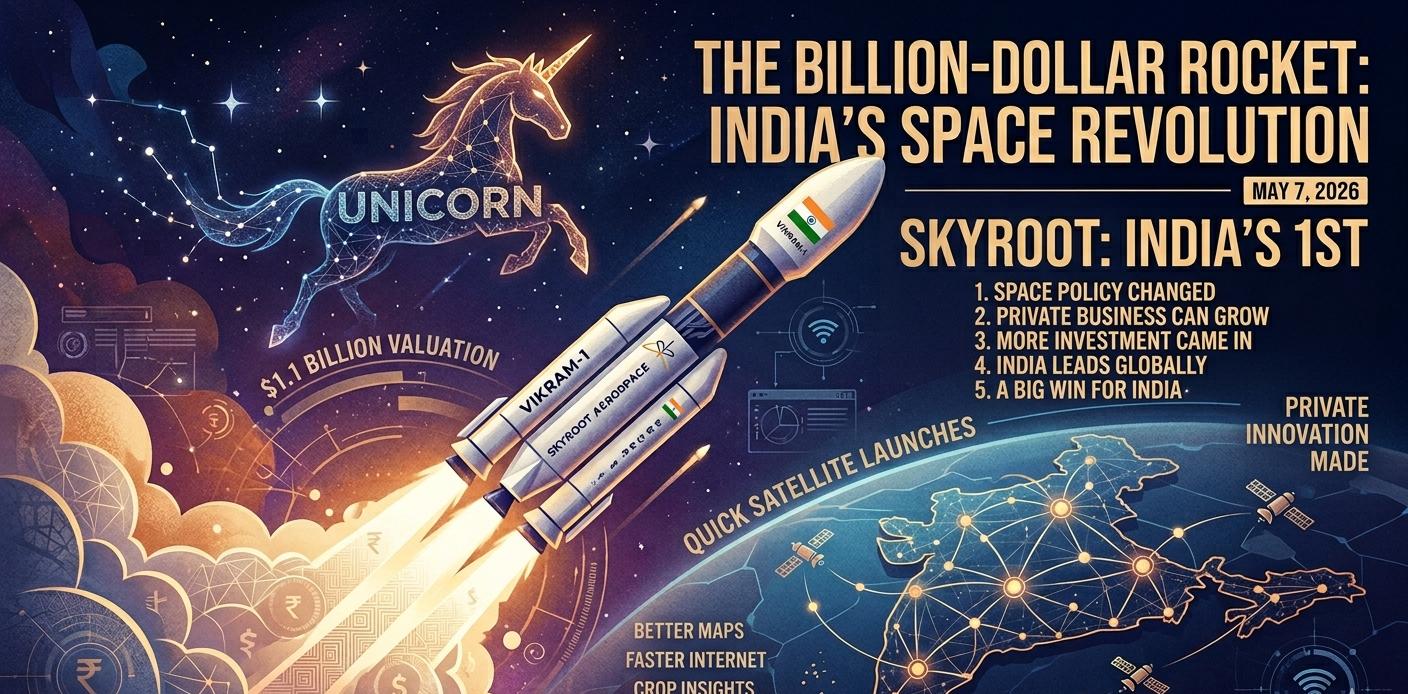 A proud moment on May 7, 2026, Skyroot Aerospace becomes India’s first space-tech Unicorn.