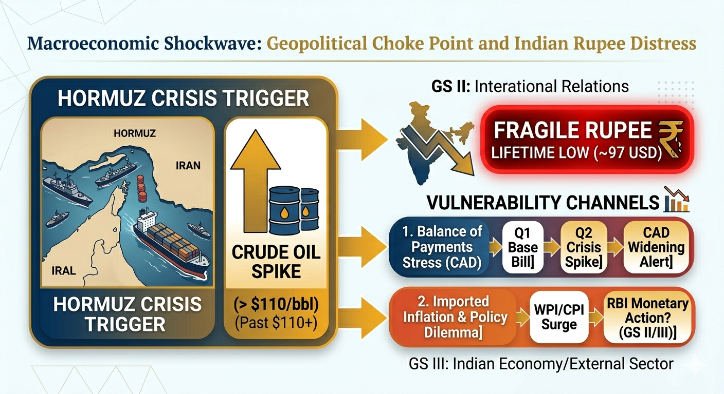 UPSC Syllabus Economy 2026: Macroeconomic Vulnerabilities India Faces Amid the Strait of Hormuz Crisis