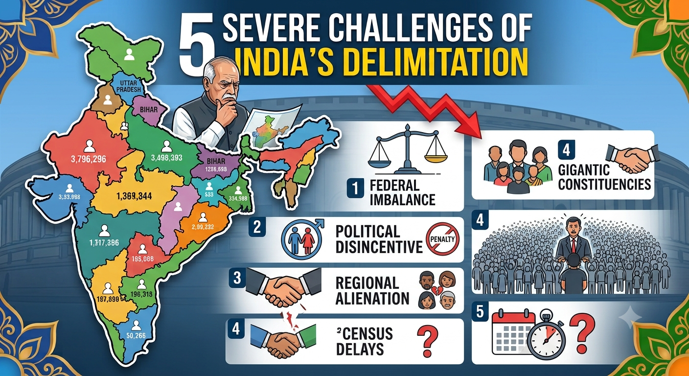 5 Severe Challenges of the Delimitation Process in India A Critical Explainer