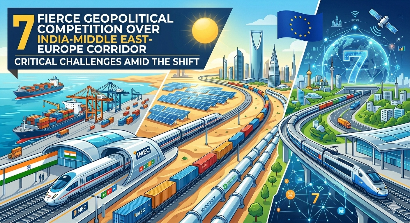 7 Critical Realities of the India-Middle East-Europe Corridor: Promising Strategic Significance, Challenging Obstacles & UPSC Relevance