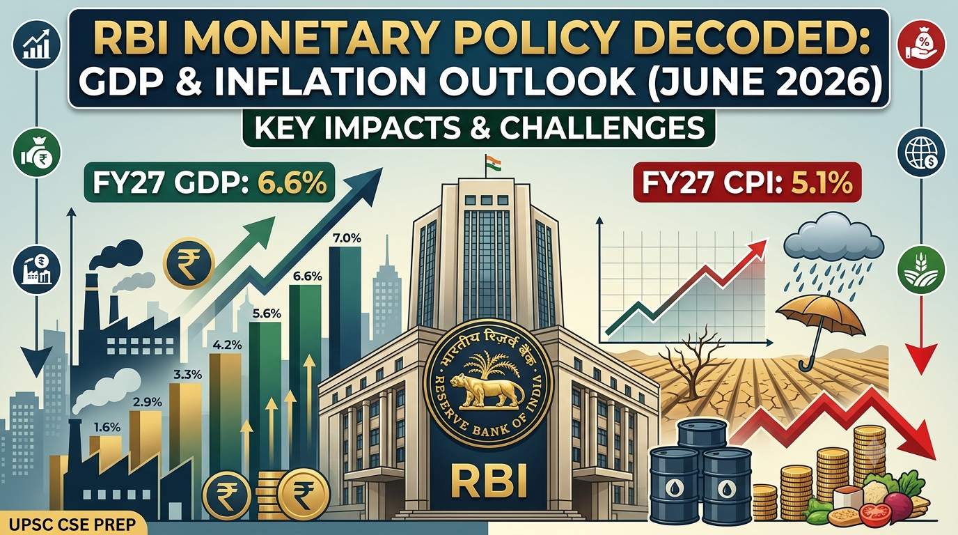 RBI Monetary Policy June 2026 GDP & Inflation Outlook