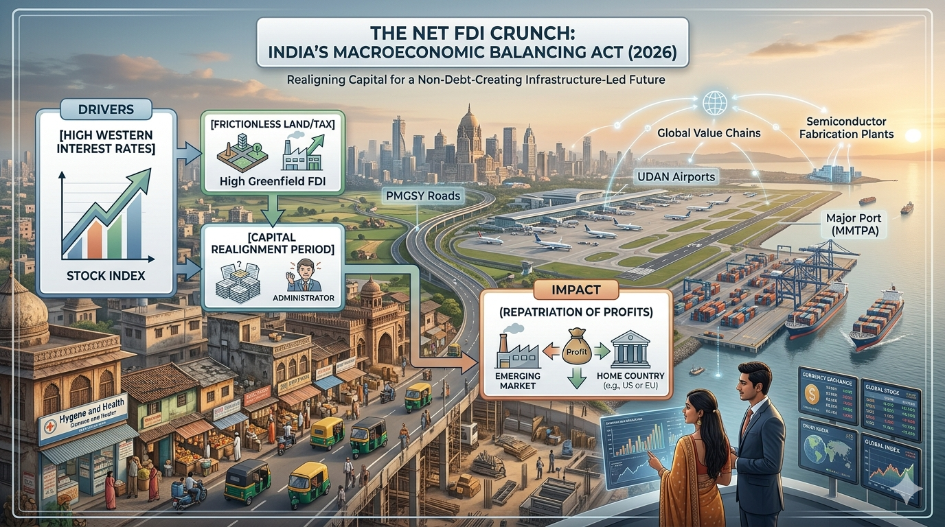 1 Critical Shift The Economics of Falling Net FDI in India and Its Shocking Impact on India’s Rise