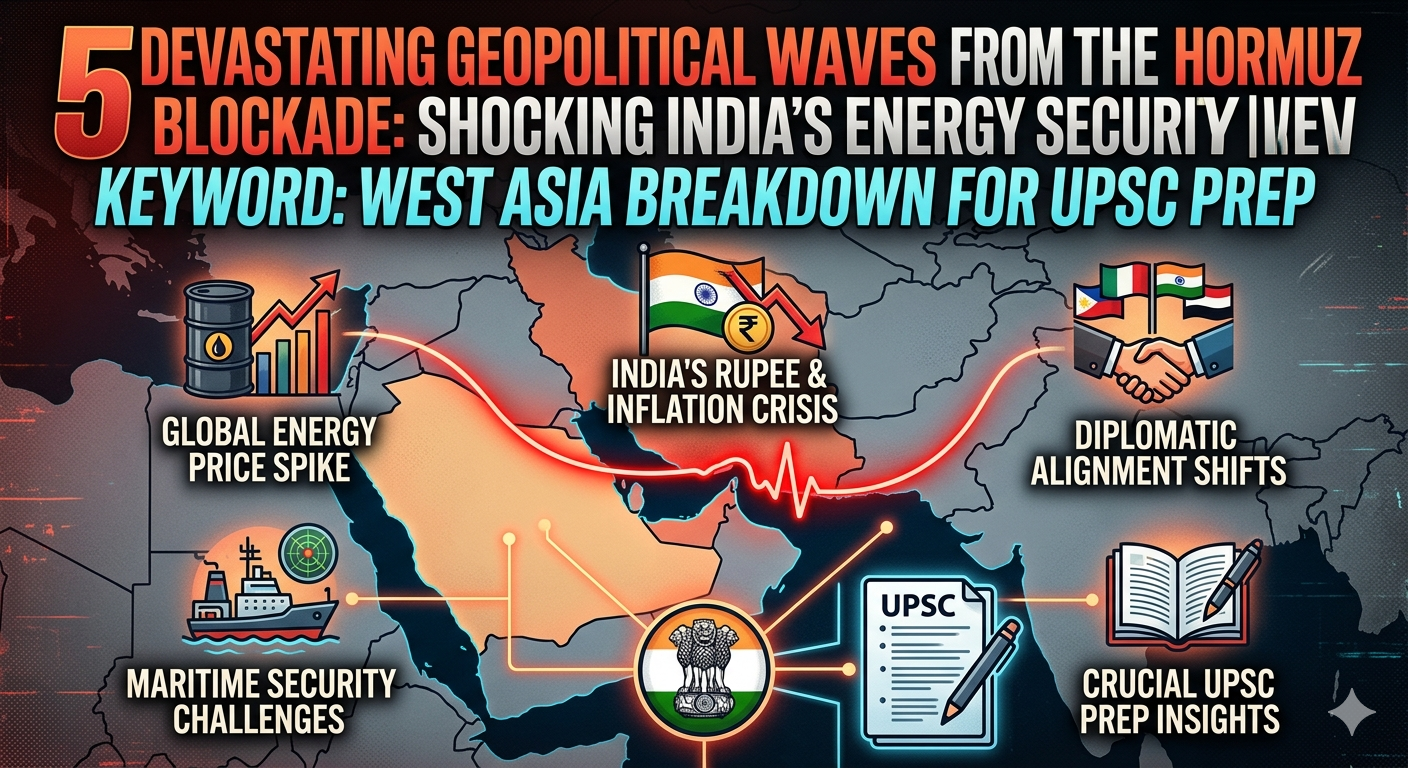 5 Devastating Geopolitical Waves for UPSC Prep from the Hormuz Blockade Shocking India’s Energy Security A Crucial West Asia Breakdown