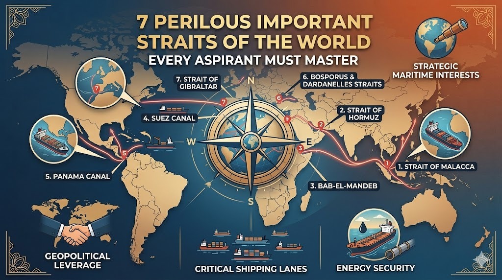 7 Perilous Important Straits of the World Every Aspirant Must Master