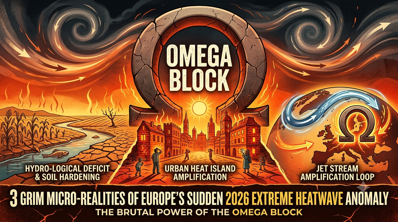 3 Grim Micro-Realities of Europe's Sudden 2026 extreme heatwave anomaly : The Brutal Power of the Omega Block
