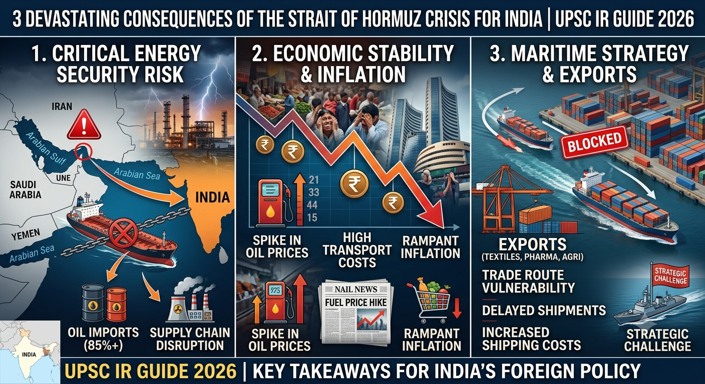3 Devastating Consequences of the Strait of Hormuz Crisis for India UPSC IR Guide 2026